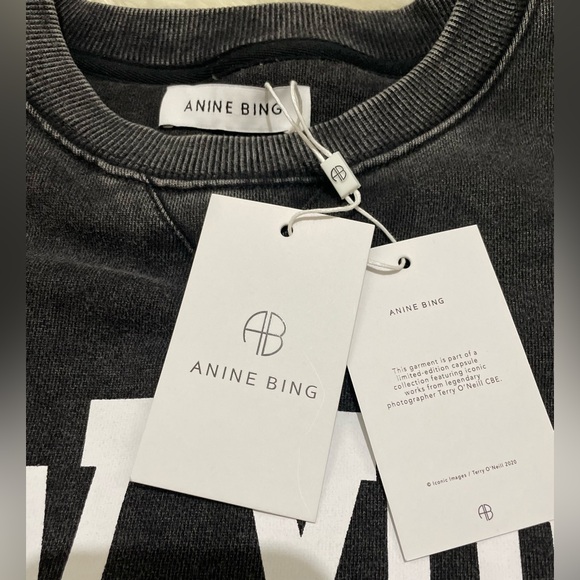 NEW Anine Bing Ramona New York Sweatshirt, Black, Women’s Medium - Picture 7 of 11
